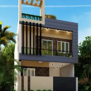 20 Feet by 50 Feet Home Front Design | 1000 Sq. Feet Villa Elevation