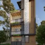 3 Floor 20x50 House Front Elevation Design