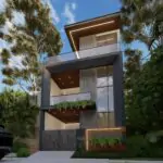 20x50 East Facing Duplex Villa Elevation Design