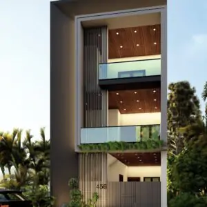 1000 sq.ft. East Facing House Elevation Design