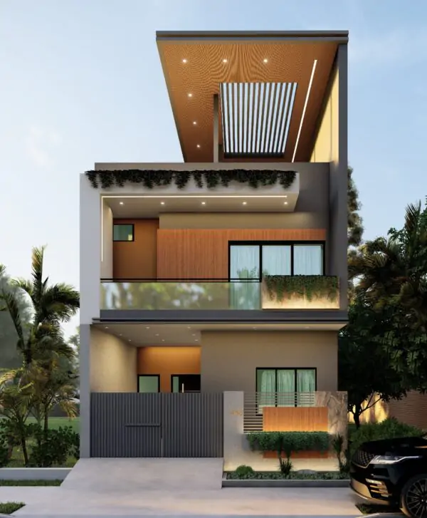 25-foot by 50-foot house front | 1250 sq. ft. elevation design
