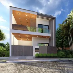 Modern 20 by 50 House Front Elevation Design