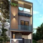 1000 square feet East Facing House Elevation Design