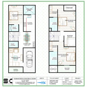 20X45 Residential House Floor Plan Design