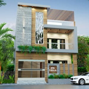 25x50 House Plan 3D Elevation Design