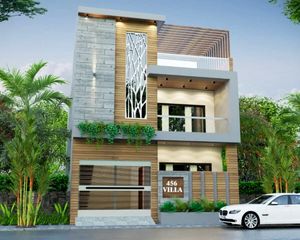 25x50 House Plan 3D Elevation Design