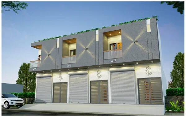 15x50 East Facing Row House Elevation Design