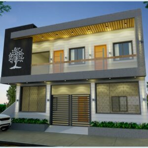 20x40 House Elevation Design For Two Floor