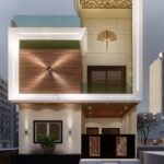 Exquisite 20x50 West-Facing Home Elevation Design by Skilled Architect