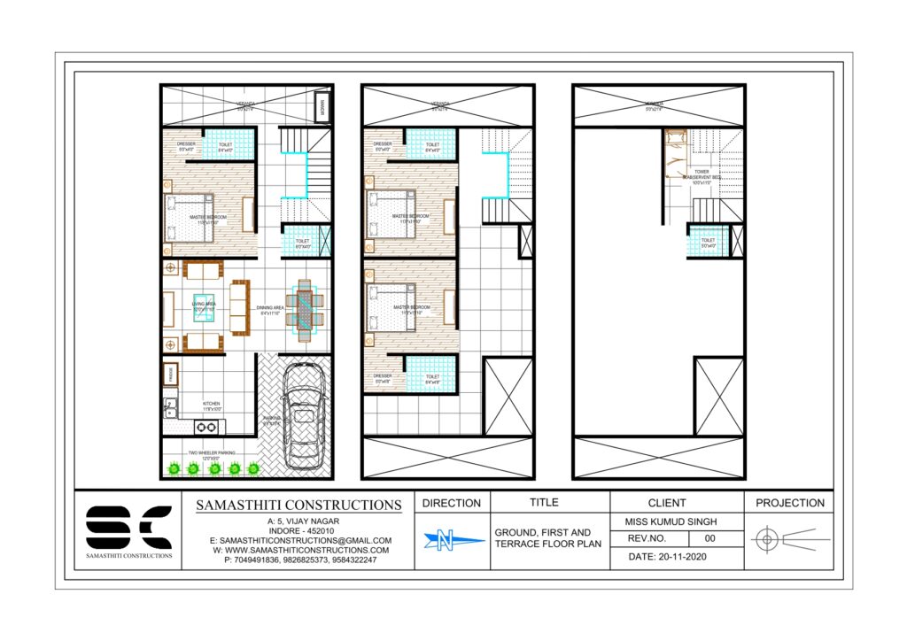 Estimate Construction Cost of 22x50 House | 1100 sq.ft. House
