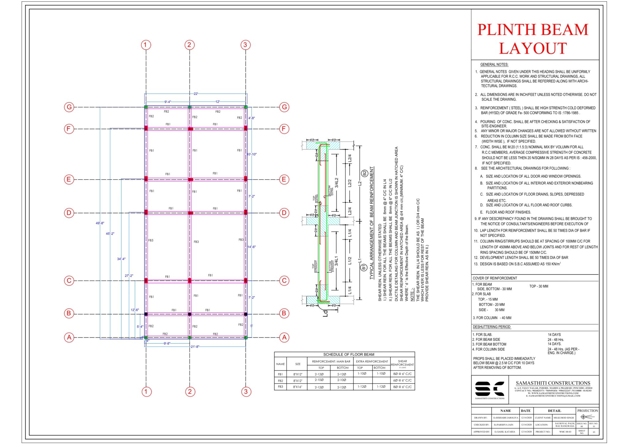 Estimate Construction Cost of 22x50 House | 1100 sq.ft. House