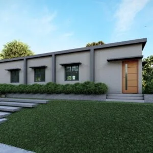 Single Floor 20x50 School Building Elevation Design