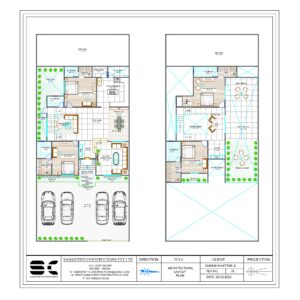 4500 sqft. Modern Luxury House Floor Plan