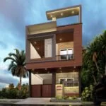 20x40 Modern Style East Facing House Elevation Design