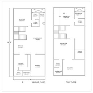 Explore Our Thoughtfully Crafted 1000 Square Feet Floor Plan in Indore