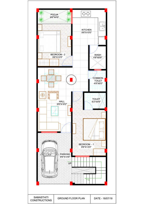 Two-Floor House Floor Plan - Ideal Residential Living in Indore