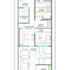 Modern Luxury 20x50 sq.ft. House Floor Plan