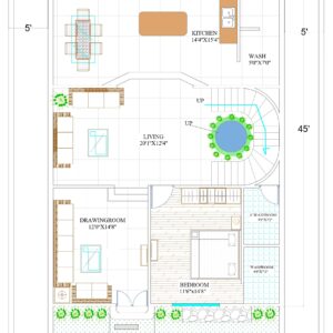 Elegance House Plans for 32x45 sq.ft.