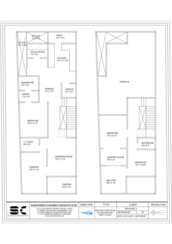 Luxury 2-storey floor plan of 20x60 sq. ft.