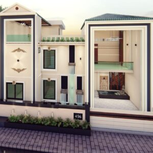 House Front Elevation Design - Modern Luxurious in Indore