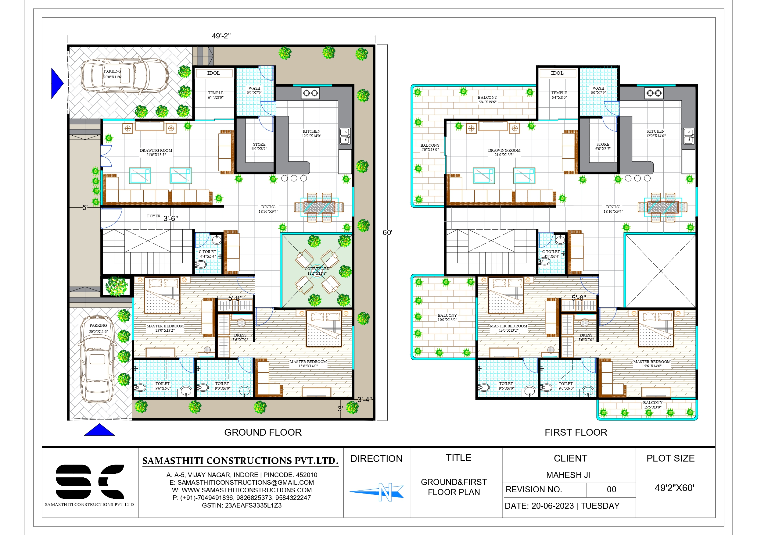 floor plan design by samasthiti construction