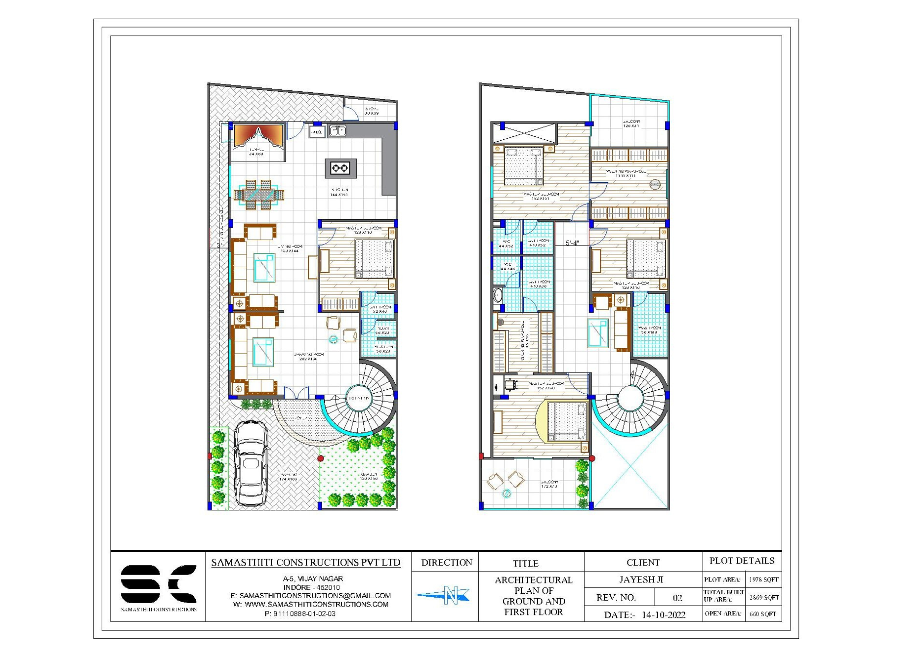 House Plan for a 30x70 sqft