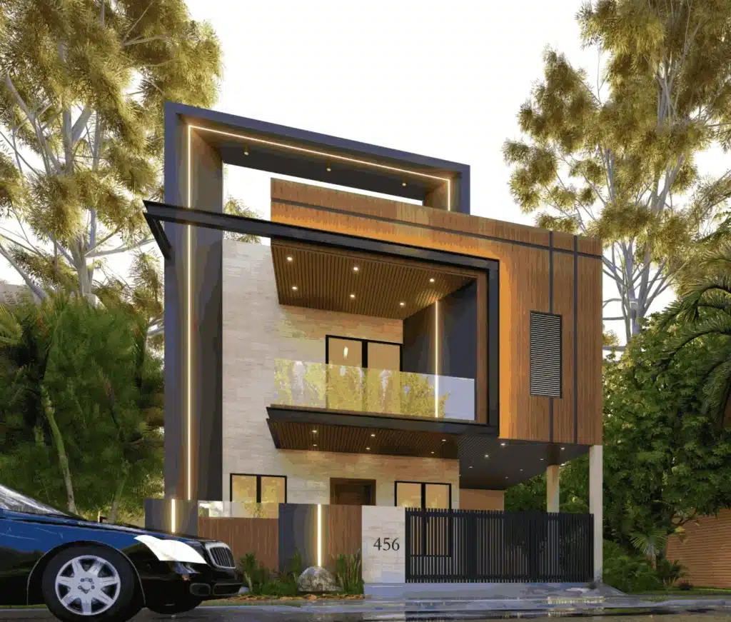 Construction company in Indore building a new residential house.